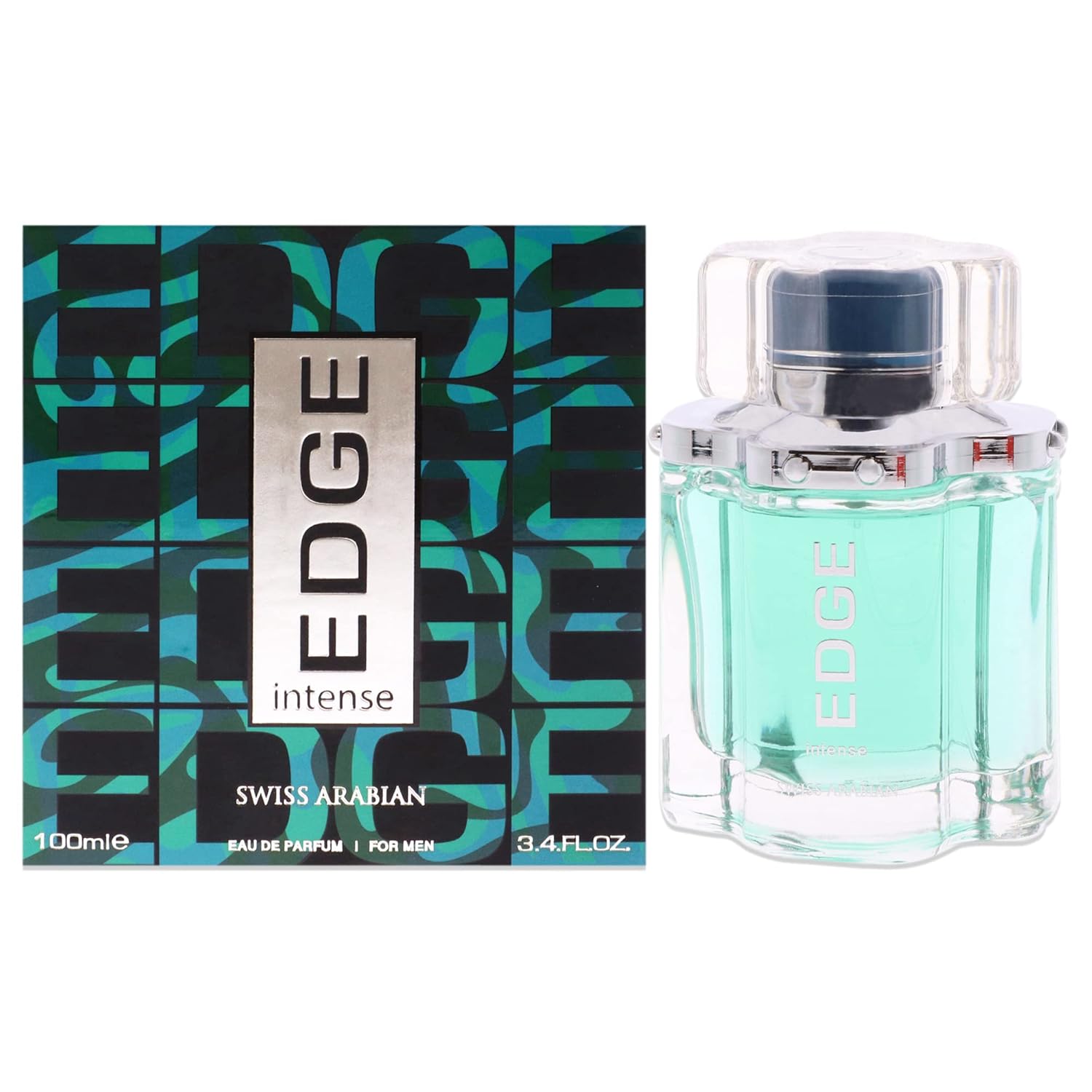 Swiss Arabian EDGE Intense - Luxury Products From Dubai - Long Lasting, Addictive Personal EDP Spray Fragrance - Seductive Signature Aroma - 3.4 Oz