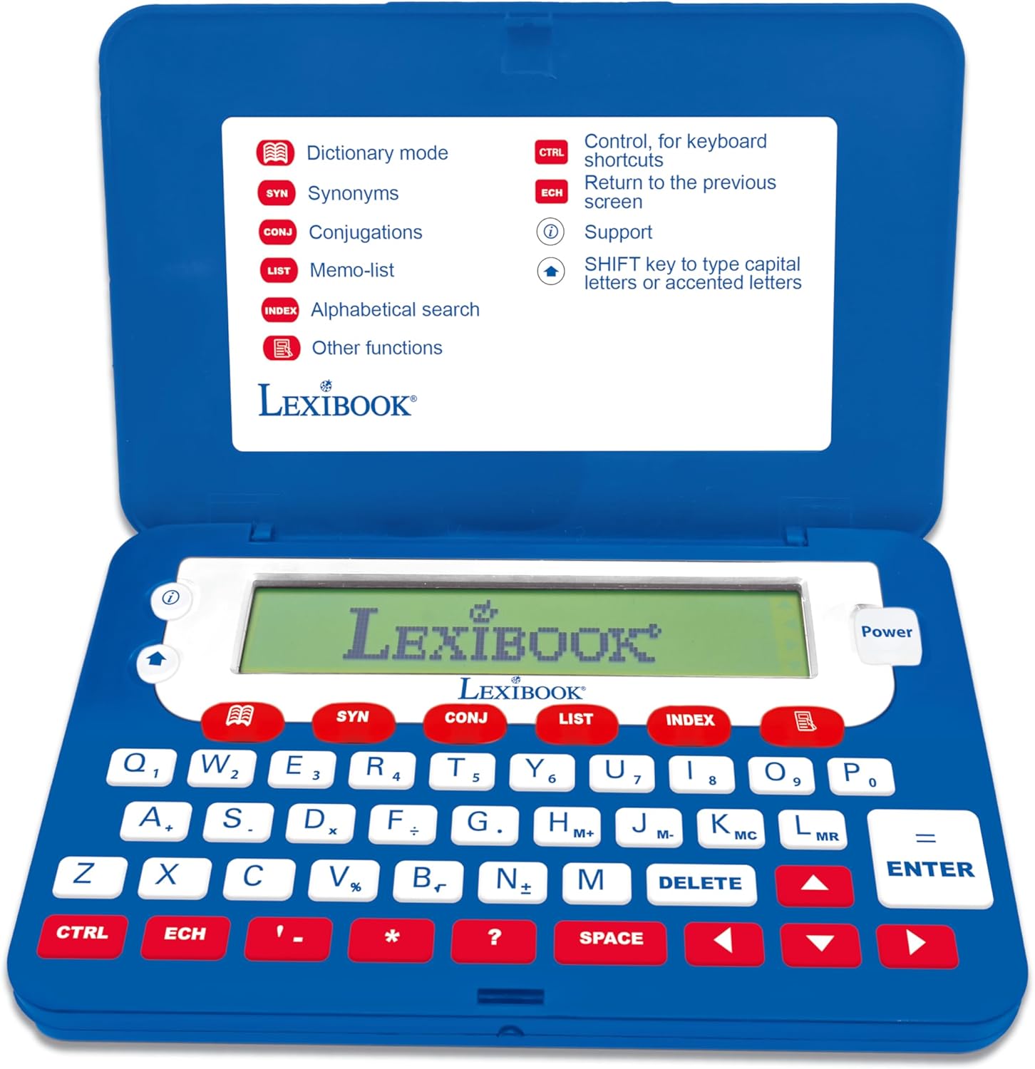 Lexibook, English Dictionary, Pocket electronic dictionary, Definitions, Thesaurus, Grammar functions, Phonetic spellchecker, Word games, 4" screen, Advanced features, Blue, D660EN