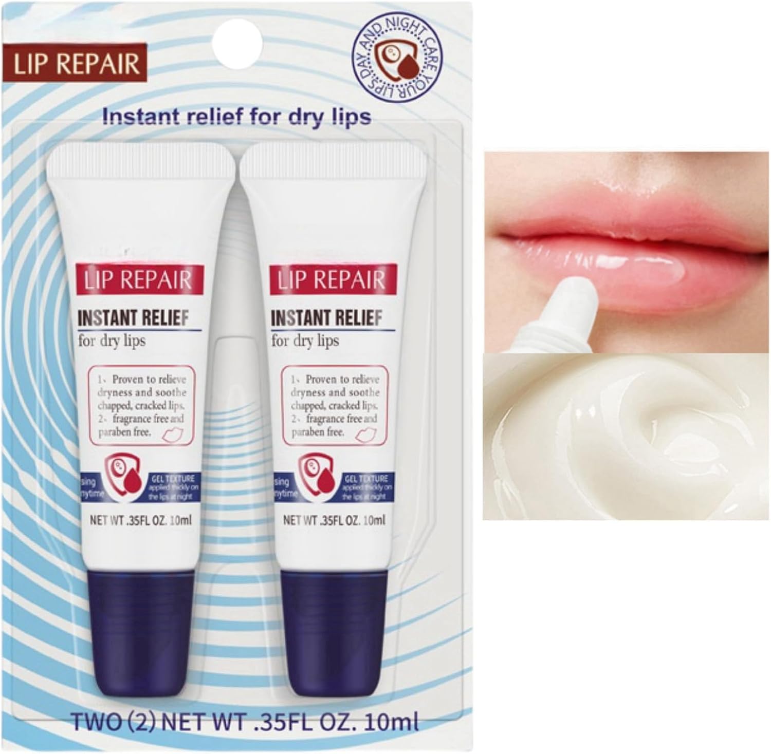 2PCS Lip Repair Ointment,Lip Balm Repair,Lip Repair Cream,Lip Balm Set with Protect,Long-Lasting Moisture to Soothe Dry Chapped Lips,lip repair balm, Lip Tube Moisturizer Intensive for Cracked