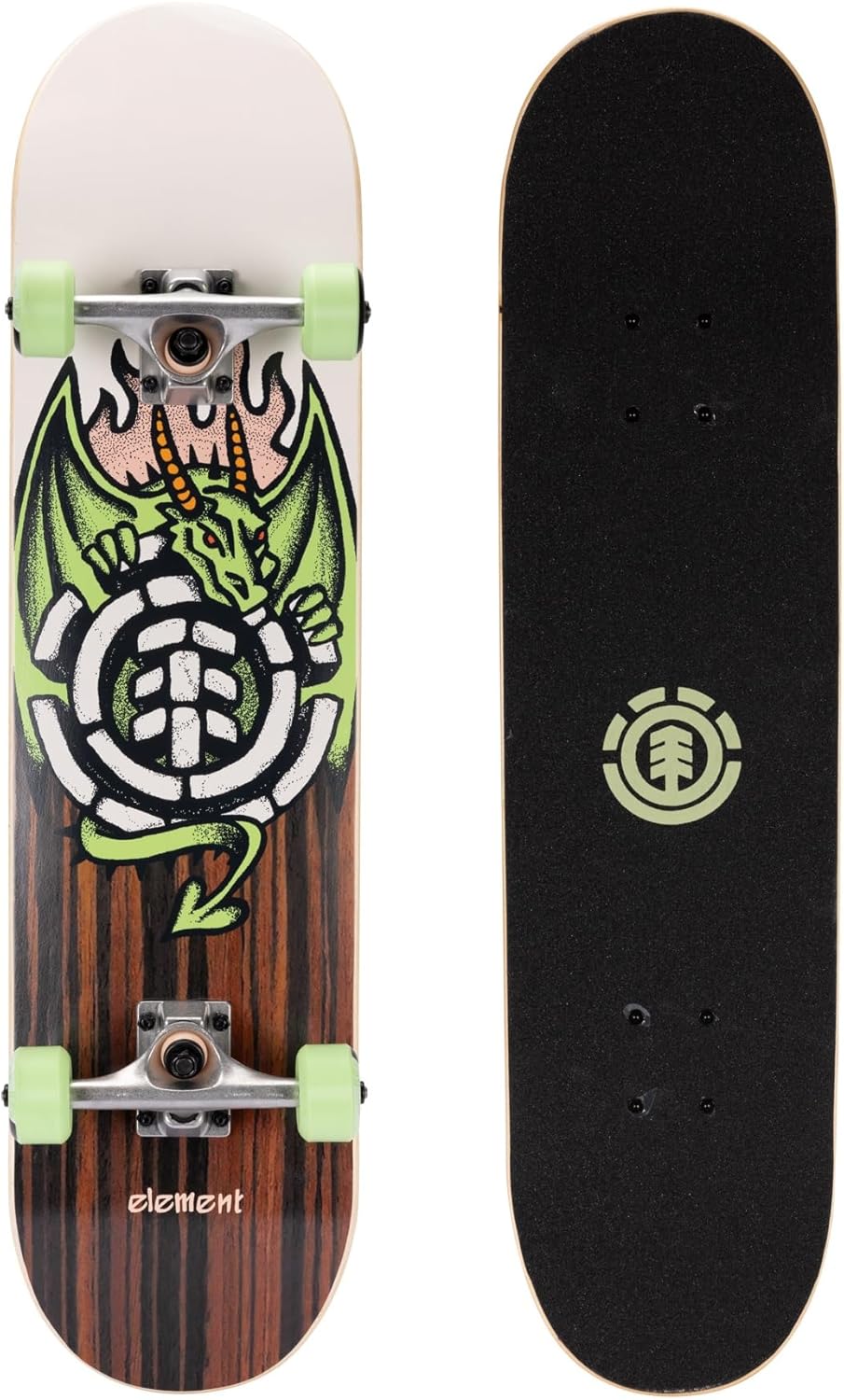 Element Dragon Skateboard 31" x 7.75" Complete Popsicle Board for Kids, Teens, Boys, Girls, and Adults - Durable Deck with a Weight Limit of 220 lbs for Riders of All Levels