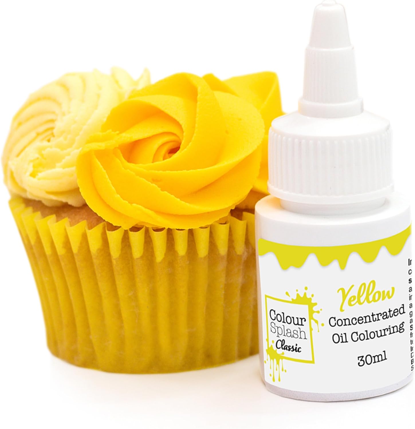 Colour Splash Oil Based Food Colour | Yellow | Vibrant Edible Colour For Baking, Colours Buttercream, Cake Mix, Chocolate - 30ml