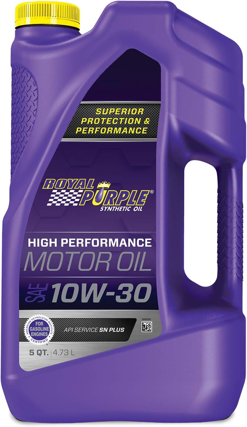 Royal Purple 51130 API-Licensed SAE 10W-30 High Performance Synthetic Motor Oil - 5 qt., Model:ROY51130
