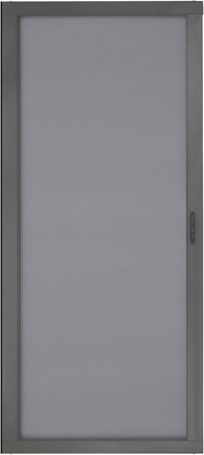 K.D. Heavy Duty Aluminum Sliding Patio Screen Door Kit - 2.5" Frame Insect Proof for Patio Backyard Kitchen and Bedroom (Brown, 36''x80'')