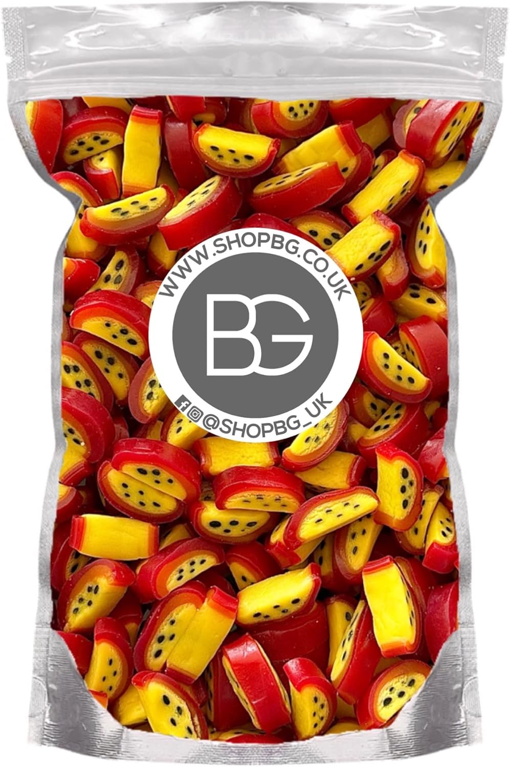 BG Quality Pick & Mix Sweets - Choose Your Own Favourites Single Sweet Pouch 800g (Passionfruit Slices)