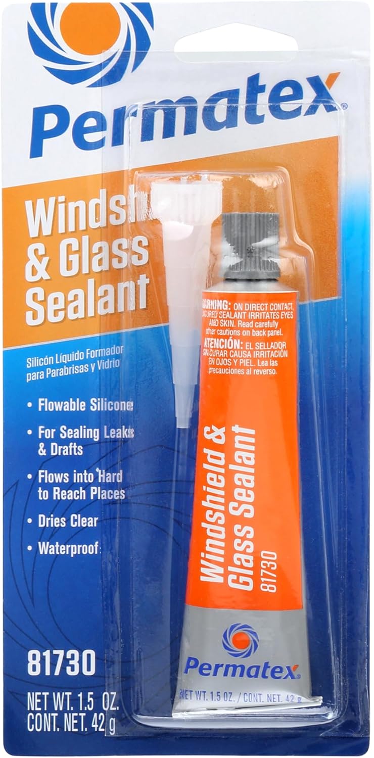 Permatex 81730 1.5 Oz Flowable Silicone Windshield & Glass Sealer