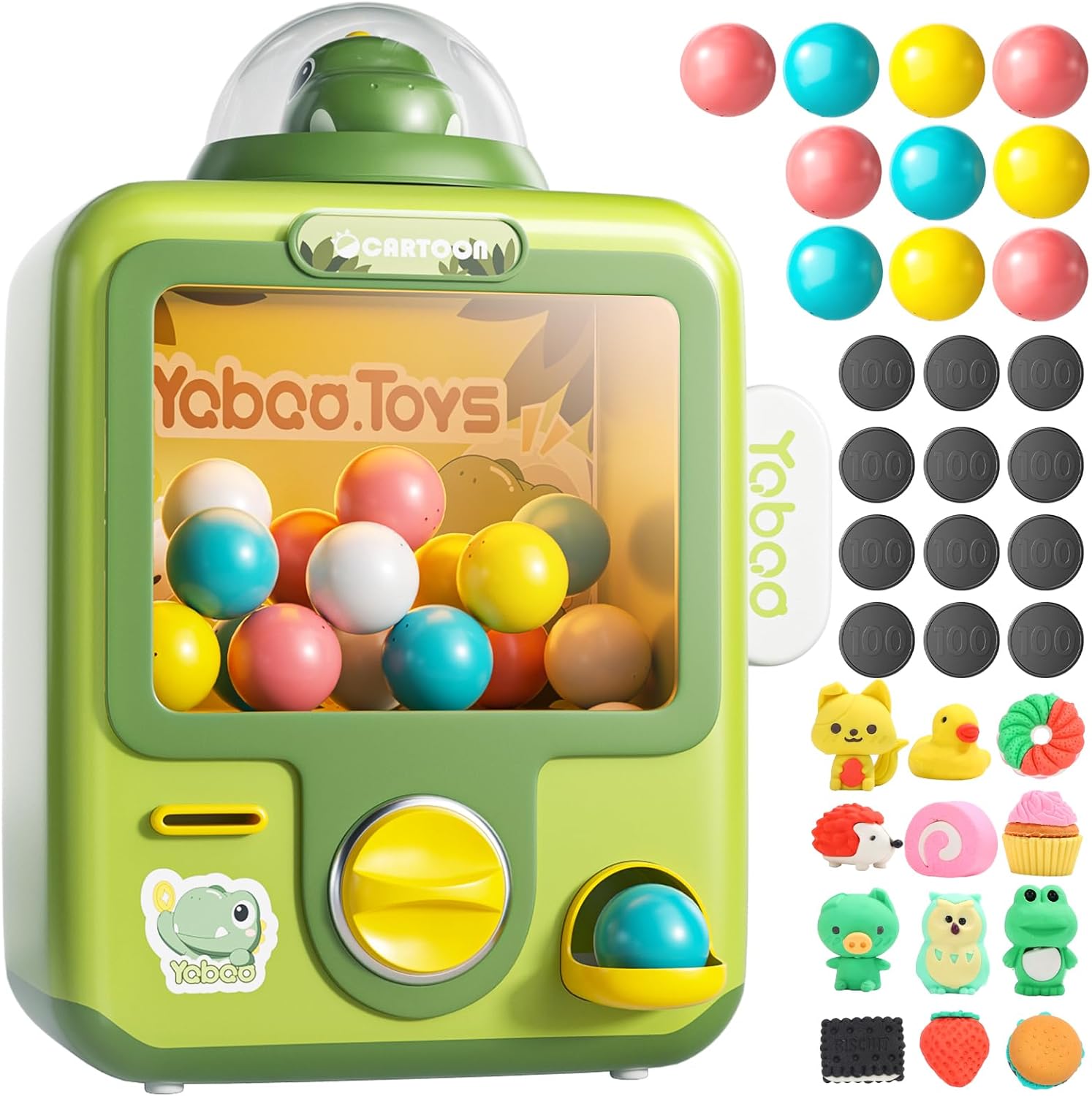 Skirfy Claw Machine for Kids,Dinosaur Mini Vending Machine, Prize Dispenser Toys for Girls and Boys, Electronic Game for Party Birthdays Thjanksgiving Gift