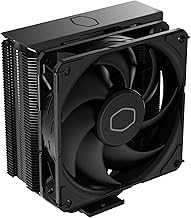 Cooler Master Hyper 212 Black CPU Air Cooler, SickleFlow 120 Edge PWM Fan, Aluminum Top Cover, 4 Copper Heat Pipes, 152mm Tall, AMD Ryzen AM5/AM4, Intel LGA 1851/1700/1200 Brackets