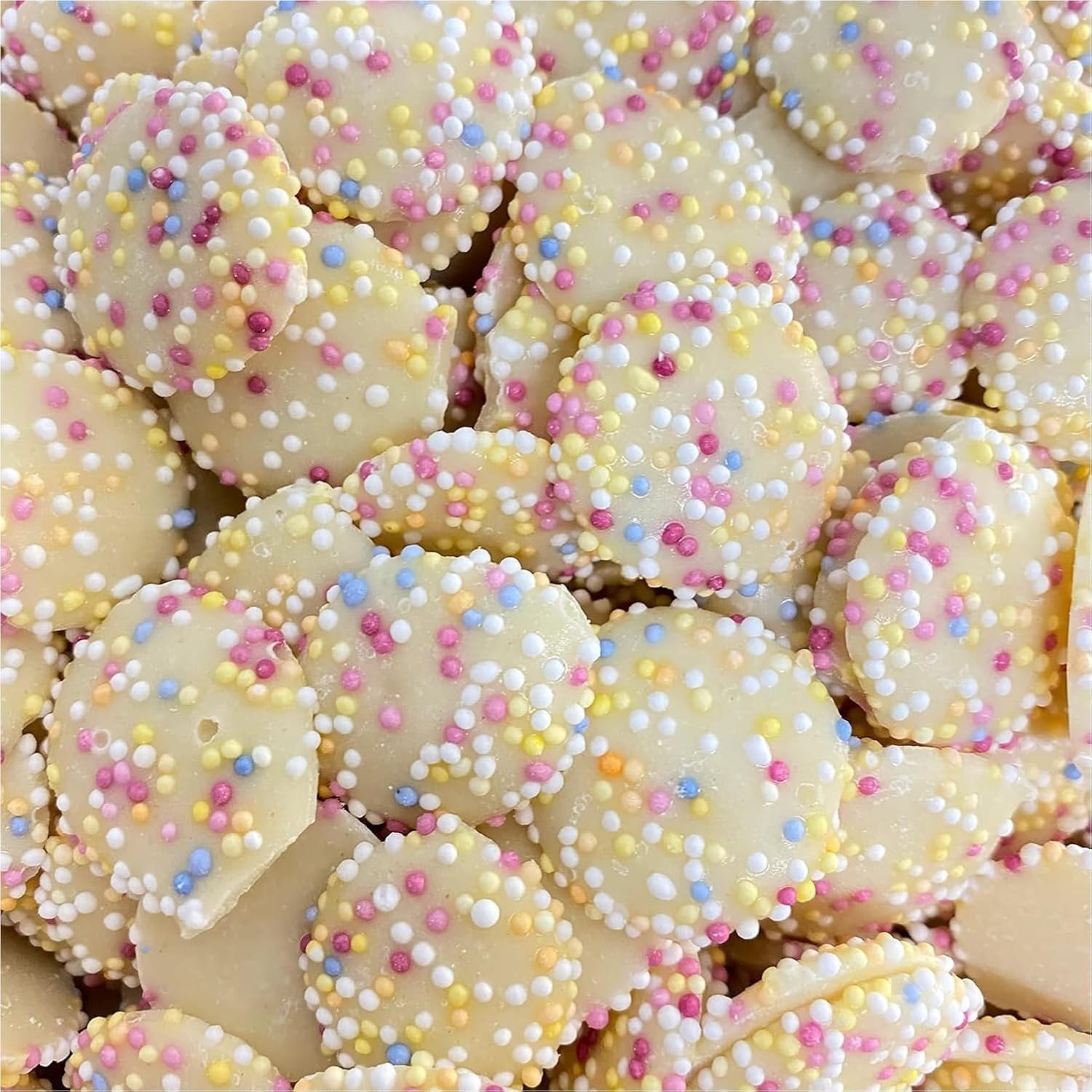 Jazzies - Snowies - White Chocolate Jazzles - 500 Gram Bulk Bag - 500g - Assorted Sweet Pick and Mix for Parties, Gifts, and Sharing.