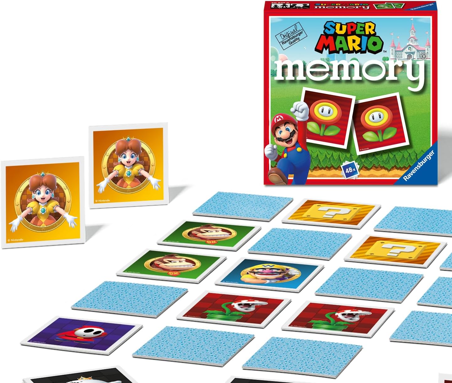 Ravensburger Super Mario Mini Memory Game - Matching Picture Snap Pairs Game for Kids Age 3 Years Up