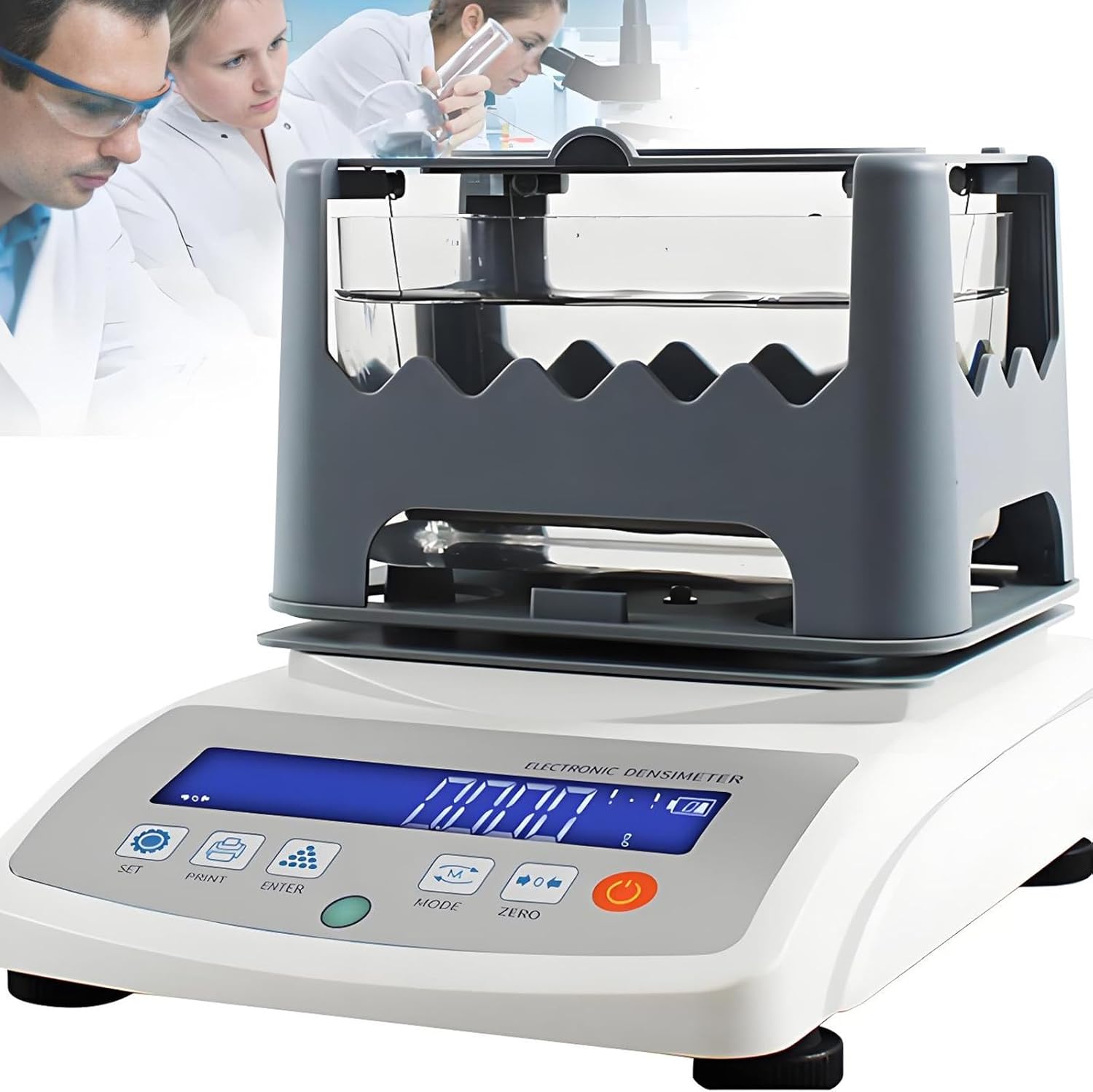 smafoseedding Upgraded Gold Testing Kit,Digital Gold Tester,Electronic Gold Purity Tester Machine,Lcd Blue Light Screen,Density Accuracy 0.001 G/Cm3 | Pro Gold Purity Density Meter,300/0.01g