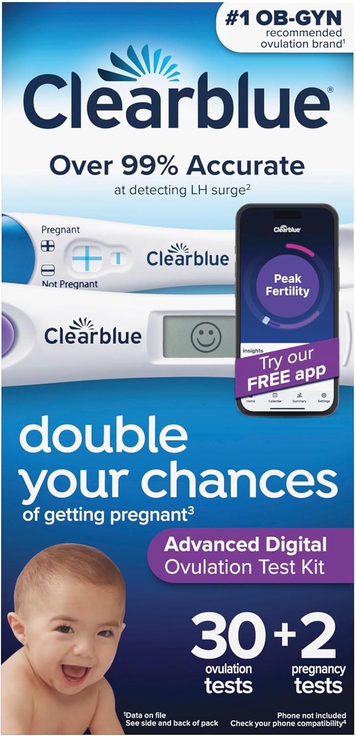 Clearblue Advanced Digital Ovulation Test Kit, 32 Ct