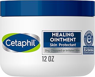 Cetaphil Healing Ointment, 12 oz, For Dry, Chapped, Irritated Skin, Heals and Protects, Soothes Cracked Hands and Chapped Lips, Hypoallergenic, Fragrance Free