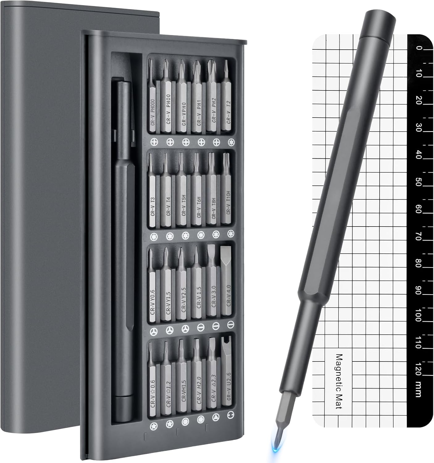 Stocking Stuffers for Men 25-in-1 Small Precision Screwdriver Set,Gifts for Men,Magnetic Mini Repair Tool Kit for Electronics Phone Computer Watch Eyeglass Ring Doorbell,Screw Driver Birthday Gift