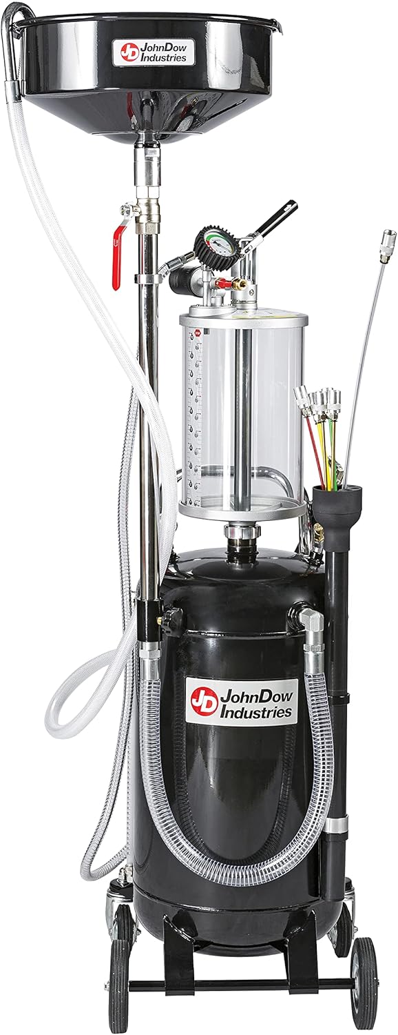 JohnDow Industries JDI-20COMBO-B Steel 20-Gallon Drain Evacuator w/Bowl