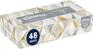 Kleenex Professional Facial Tissue, Bulk (21606), 2-Ply, White, Flat Boxed Format, Designed for Business (125 Tissues/Box, 48 Boxes, 6,000 Sheets/Case)