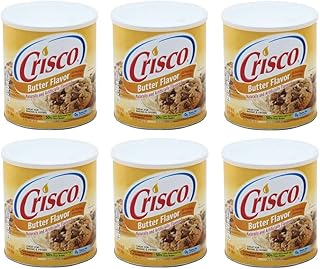Crisco Butter Flavor All Vegetable Shortening, 48 oz. (Pack of 6)