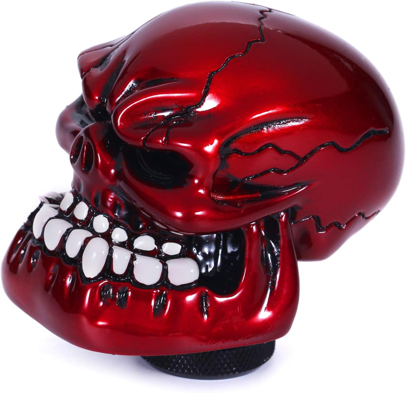 Skull Shift Knob Transmissions Gear Shifter Stick Handle Shifting Lever Fit Most Manual Automatic Cars Truck SUV (Red)