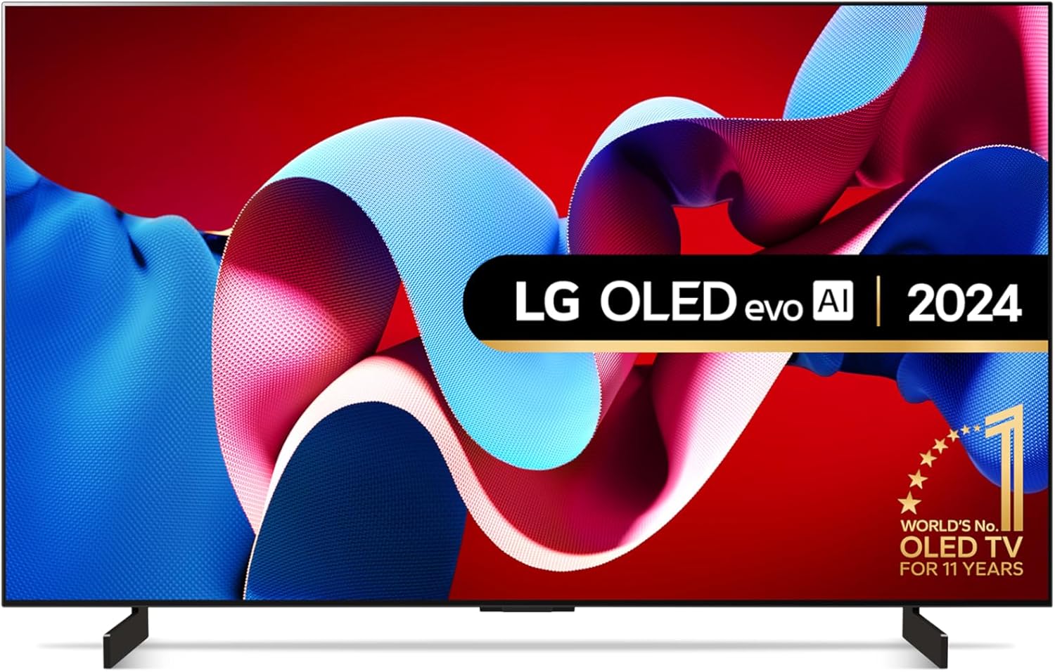 LG evo OLED42C44LA 42-Inch 4K UHD Smart TV, (α9 AI Processor, Dolby Atmos, Freeview Play and Amazon Alexa, 120Hz), Umber Brown [Model 2024]