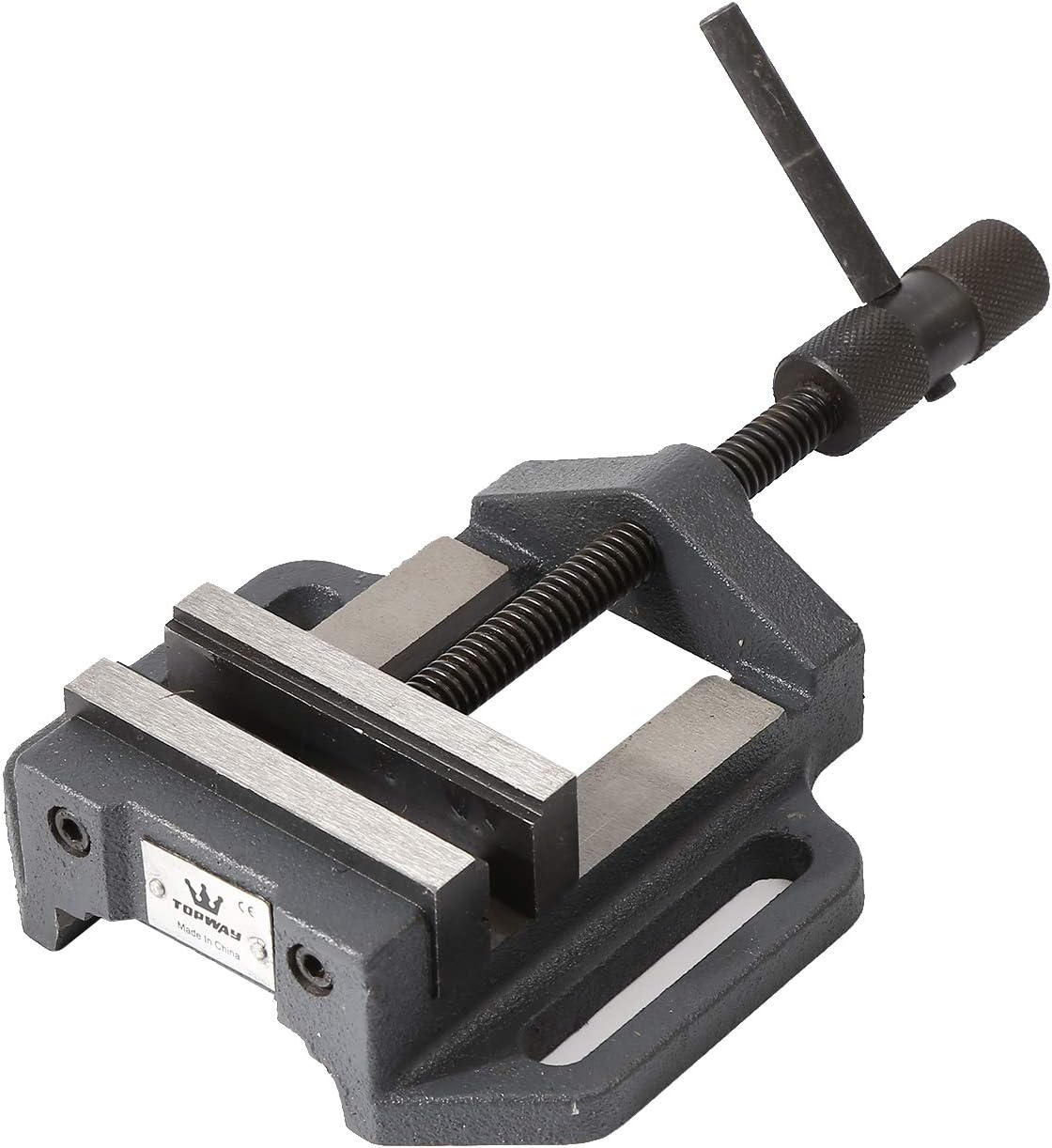 TOPWAY Drill Press Vice 75mm 3 Inch Professional Precision German Type Pillar Bench Drill Vice Clamp for Workshop Milling Machine Machinery Maintenance 403263