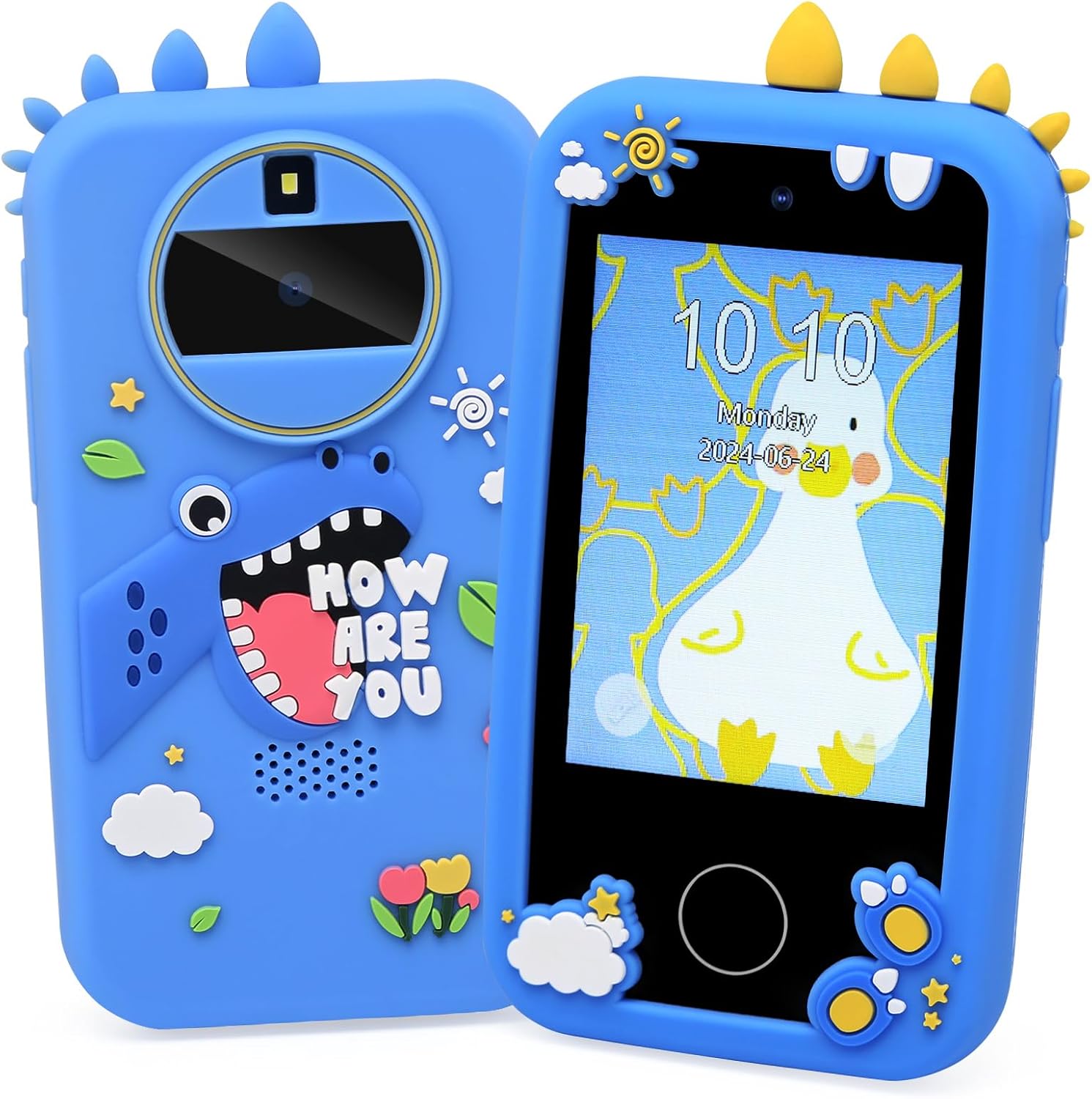 LEADSTAR Kids Smart Phone Toys with Dual Camera - Toddler Phone Toys with Learning Games, Travel Toys with MP3 Music Player for Christmas, Birthday Gifts for 3 4 5 6 7 8 Years Old Boys and Girls