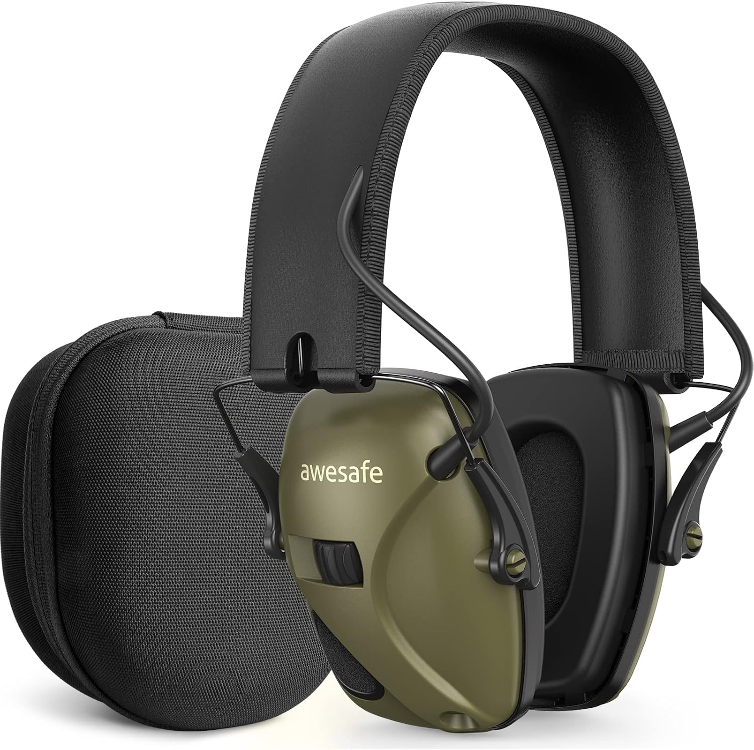 awesafe Electronic Ear Defenders for Adults Hearing Protection Noise Cancelling Headphones - Safety Earmuffs Ear Protectors with Hard Storage Case