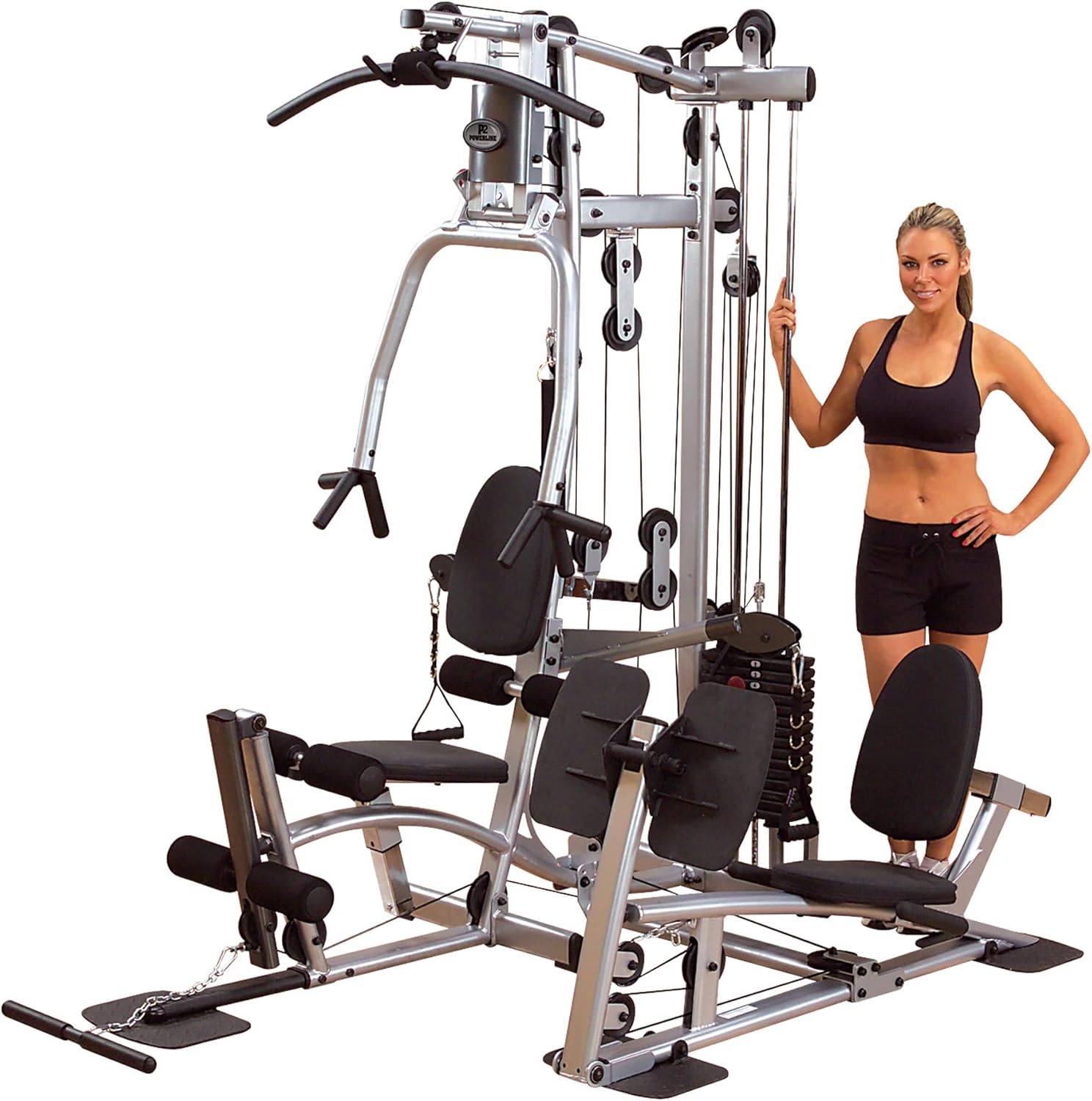 Body-Solid Powerline P2LPX Home Gym Equipment with Leg Press, Grey/Black