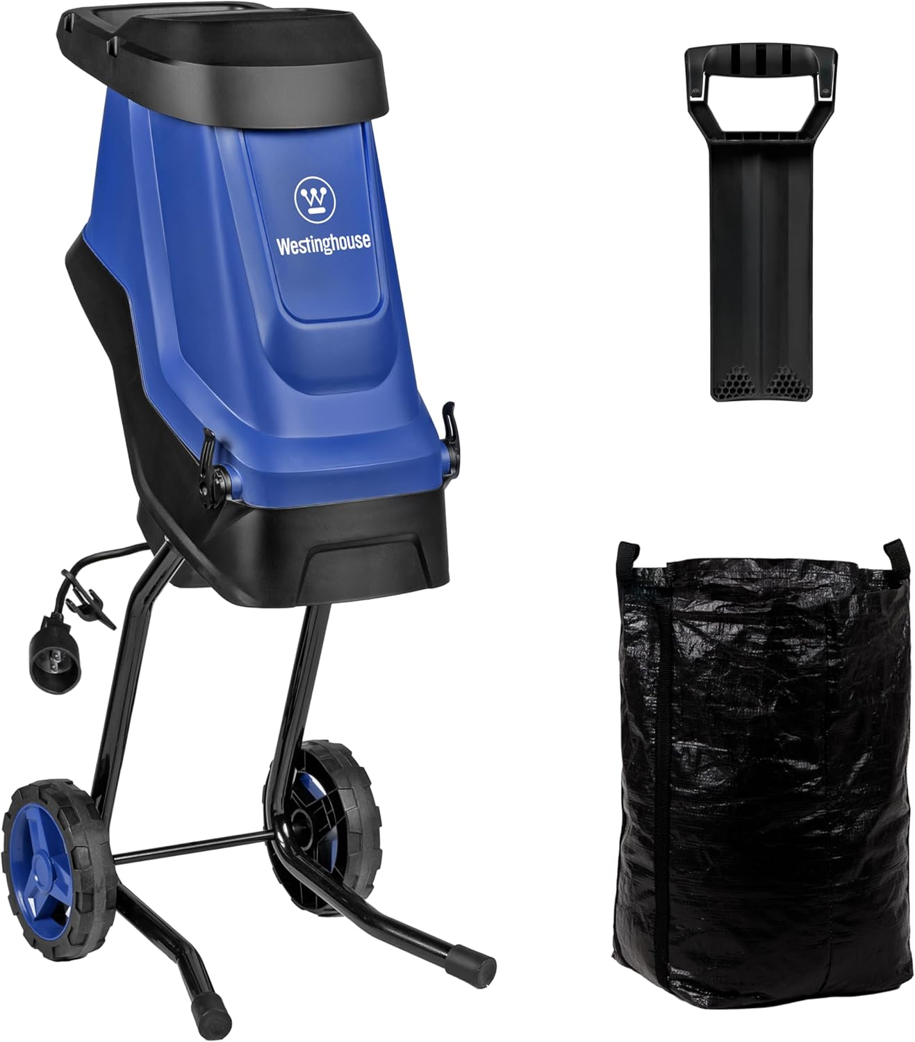Westinghouse 1.7-Inch 15 Amp Corded Electric Mulcher Chipper Shredder with 12 Gallon Collection Bag for Easy Cleanup Ideal for Branches and Twigs