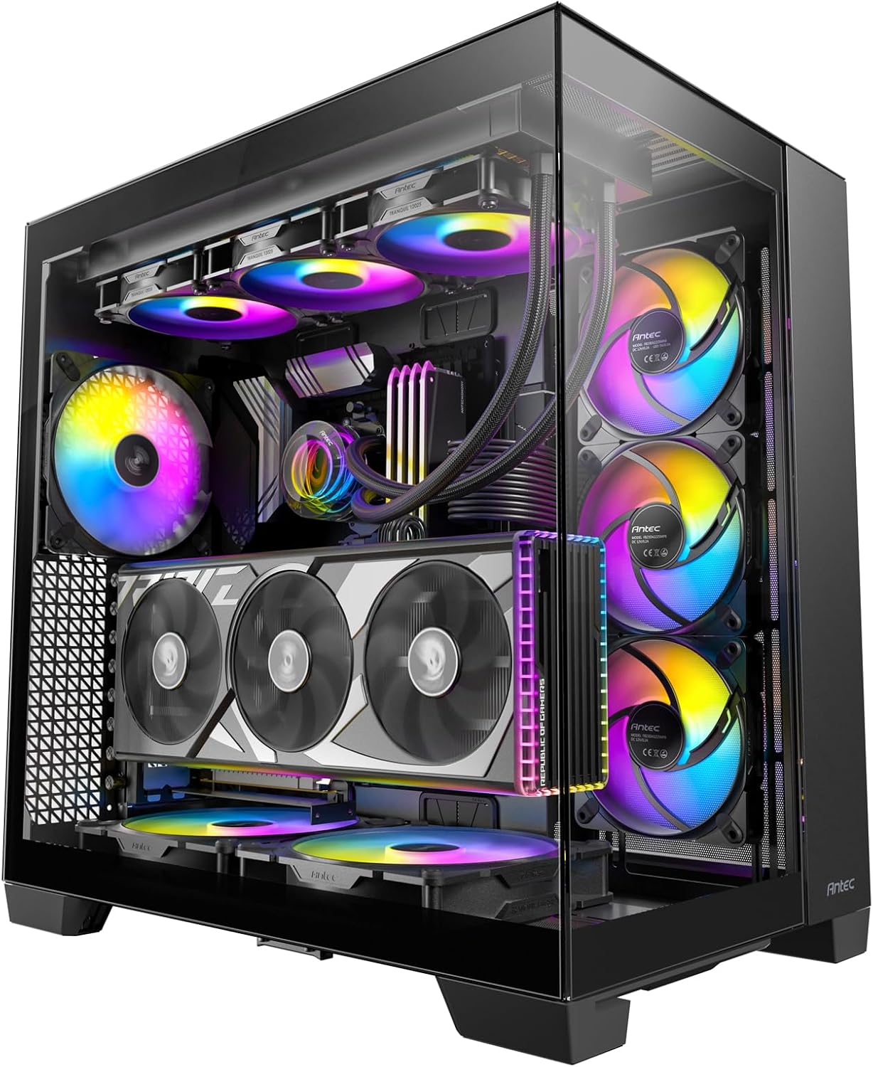 Antec C8 ARGB Full-Tower E-ATX PC Case, 3 ARGB PWM Fans, Black
