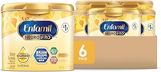 Enfamil NeuroPro Baby Formula, Milk-Based Infant Nutrition, MFGM* 5-Year Benefit, Expert-Recommended Brain-Building Omega-3 DHA, Exclusive HuMO6 Immune Blend, Non-GMO, 124.2 oz​