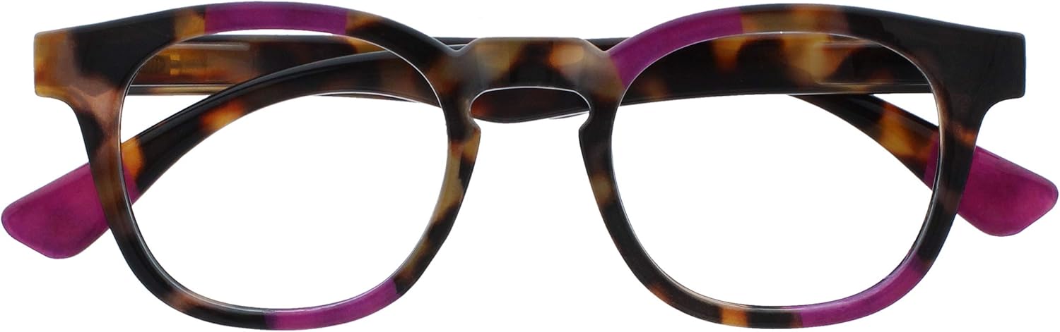 OPULIZE Ava Reading Glasses Flattering Rounded Frame Spring Hinges Scratch Resistant Mens Womens