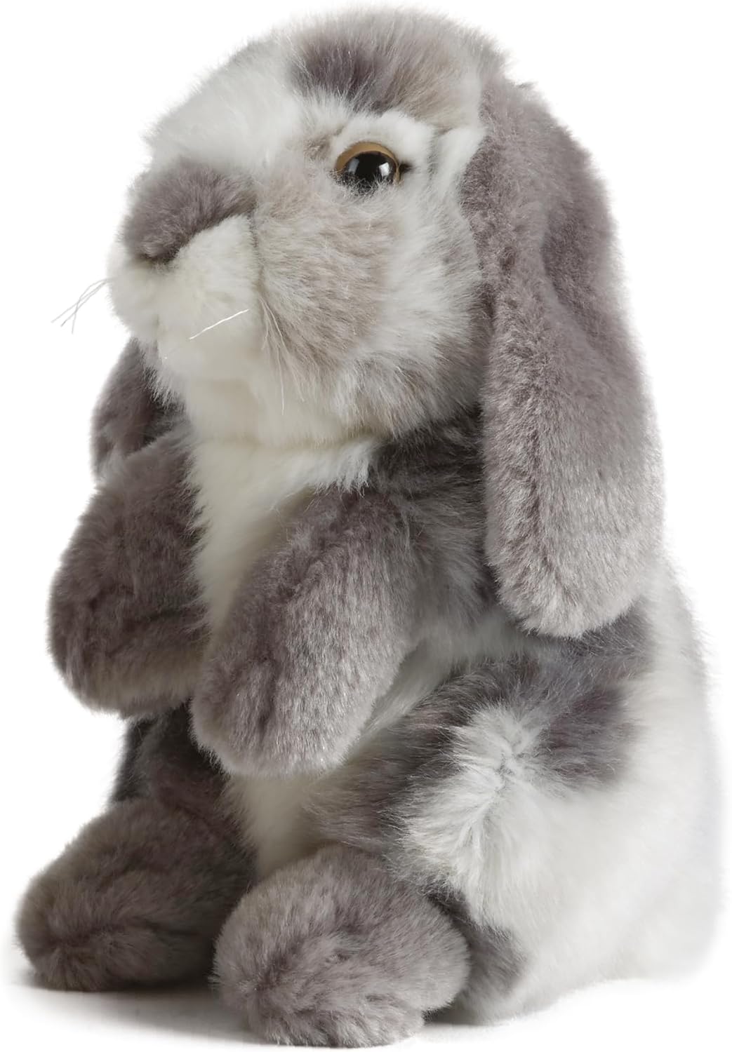 Living Nature Sitting Lop Eared Rabbit Stuffed Animal Plush Toy | Fluffy and Cuddly Rabbit Animal | Soft Toy Gift for Kids | Boys and Girls Stuffed Doll | Naturli Eco-Friendly Plushies | 18 cm