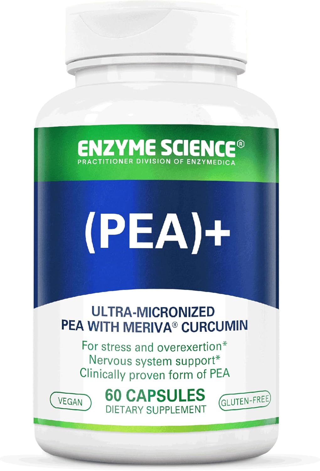 Pea + Turmeric Curcumin Supplement for Physiological Support Helps Support Nervous, Immune, & Muscular Systems - 60 Capsules