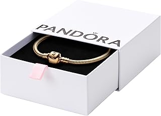 PANDORA Moments Barrel Clasp Snake Chain Bracelet - Silver Bracelet for Women - Gift for Her - Sterling Silver - With Gift Box - 7.1"