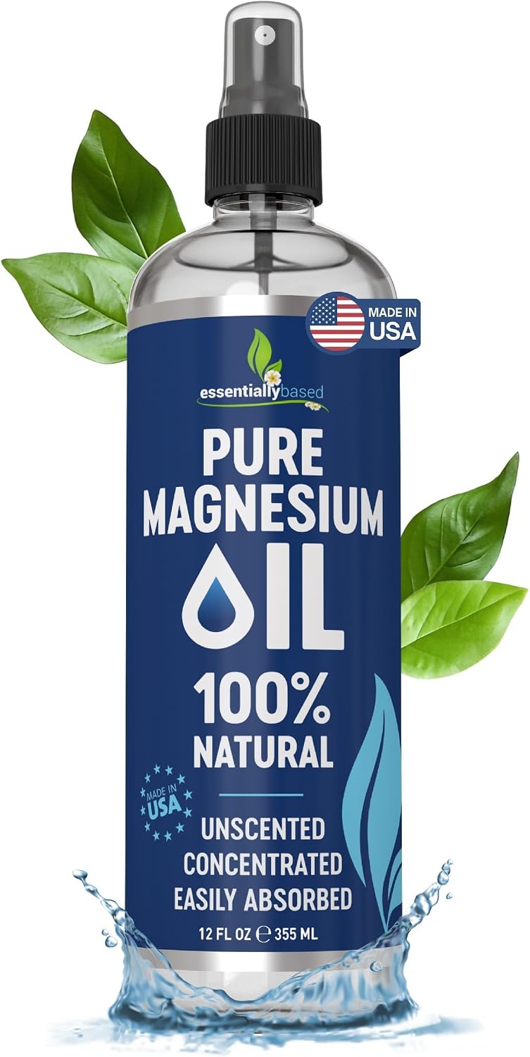 Pure Magnesium Oil Spray for Sleep, Feet & Leg Cramps - USP Grade - 12oz