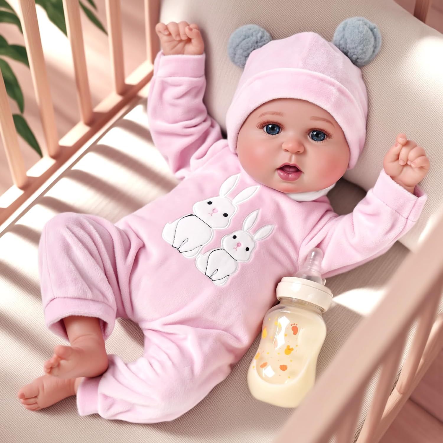 BABESIDE Reborn Dolls - Bailyn 20-inch Soft Body Lifelike-Newborn Baby Dolls Open Eyes Girl Reborn with Clothes and Toy Accessories Gift for Kids aged 3+