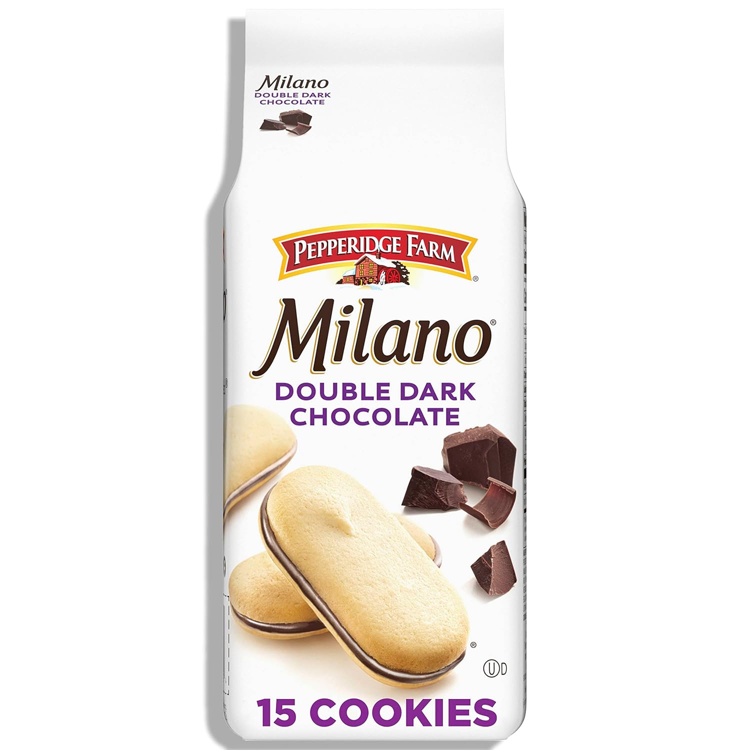 Pepperidge Farm Milano Double Dark Chocolate Cookies, 7.5 OZ Bag (15 Cookies)