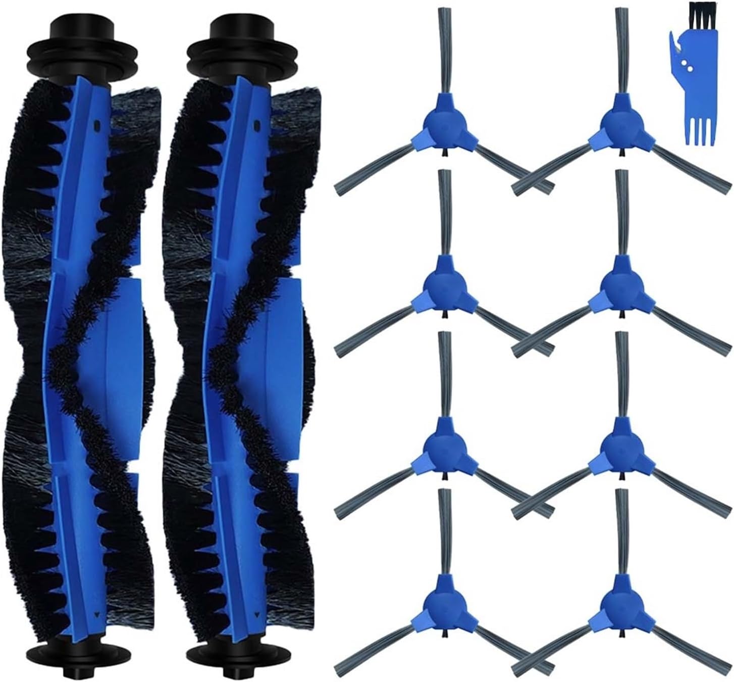 BEUAOCK Compatible With Ecozy RV-SG250B Robot Vacuum Self Emptying And Mop Combo Roller Main Brush Edge Spin Side Brush Accessory Replacerment Part(Set G)