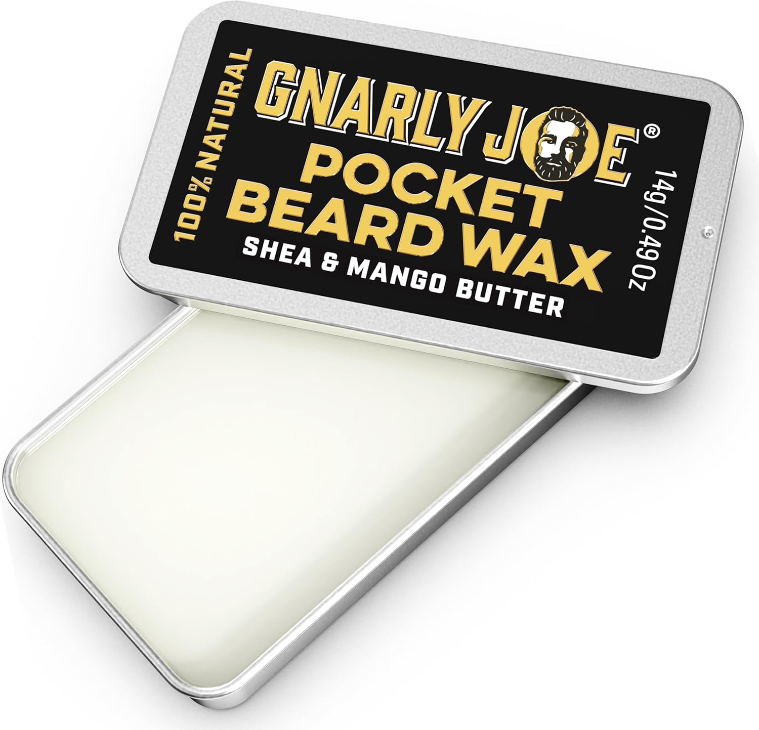 Gnarly Joe Pocket Beard Wax, Beard Styling & Straightening Wax for Men. Triple Action: Style, Straighten and Condition Your Beard (14 g)