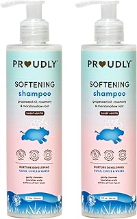 PROUDLY Softening Shampoo by Gabrielle Union & Dwyane Wade, Black & Brown Babies Coils, Curls & Waves, Tear-Free, Paraben-Free & Dermatologist-Tested, Sweet Vanilla, 9 oz, Pack of 2