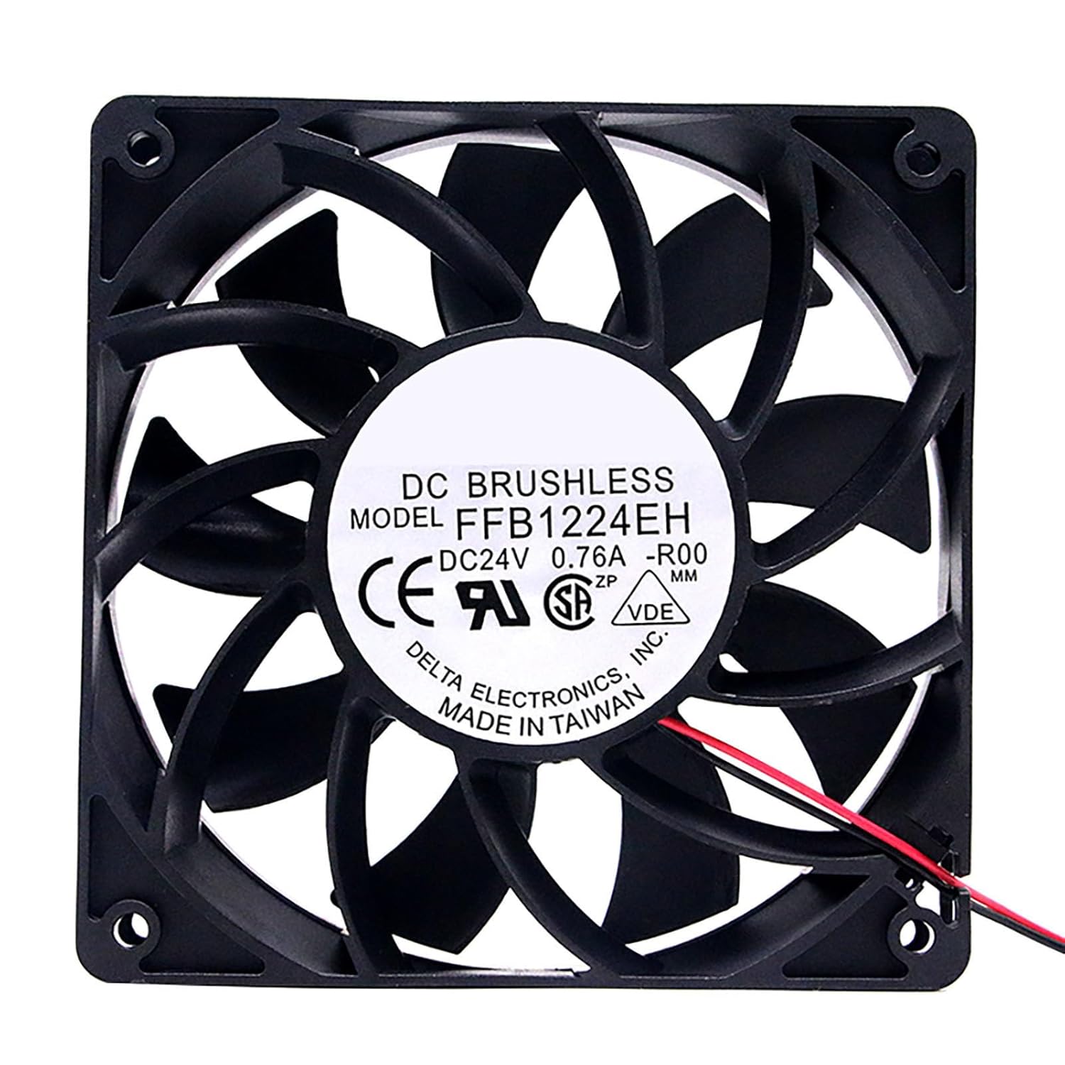 12cm PC Fan 24V 0.76A, FFB1224EH 120mm x 120mm x 25mm Server Fans with Dual Ball Bearings 4 Pin 2 Wire, 120mm Cooler for Industrial Equipment/Charging Equipment
