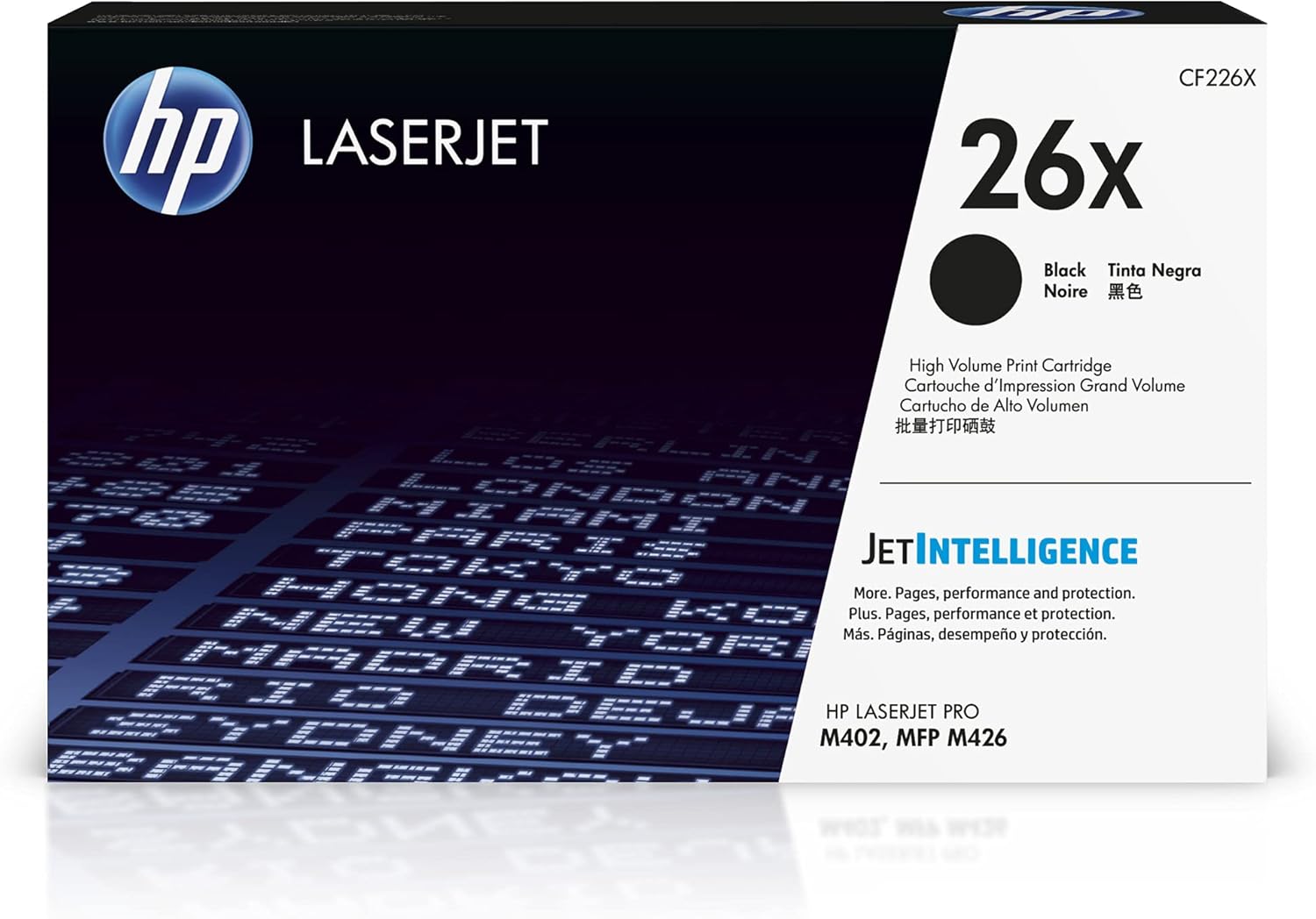 HP 26X Black High-yield Toner Cartridge | Works with HP LaserJet Pro M402 Series, HP LaserJet Pro MFP M426 Series | CF226X