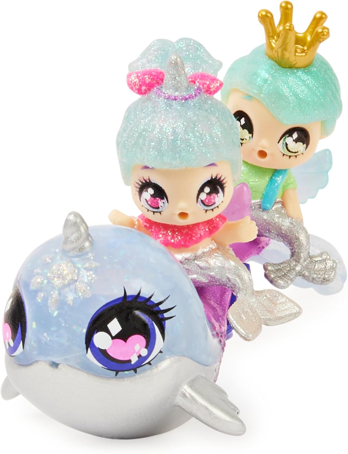 HATCHIMALS Pixies Riders, Shimmer Babies Baby Twins with Glider and 4 Accessories (Styles Vary)