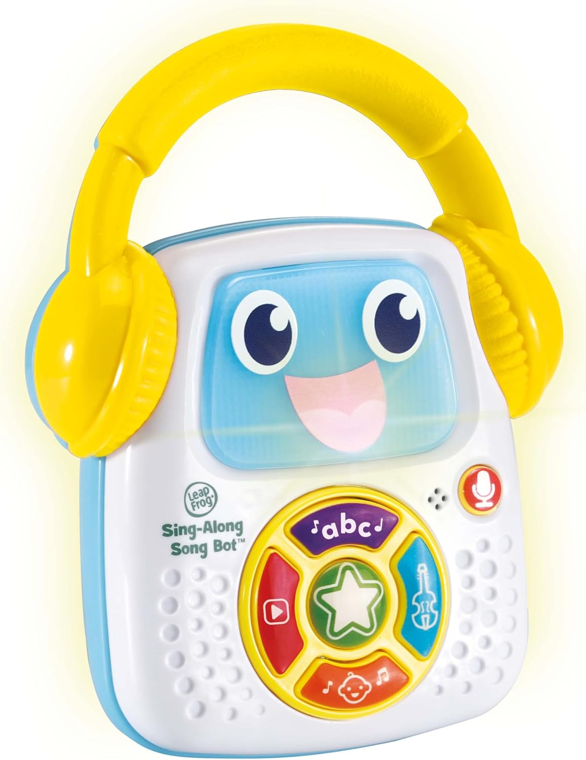LeapFrog Sing-Along Song Bot, Music Toy with 3 Music Categories, Recording Feature, Funny Voice Effects, Teaches Numbers, Days & More, Interactive Baby Toy for 6, 12, 18, 24 months +, English Version