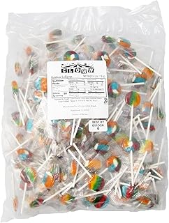Clown Global Brands Rainbow Lollipops | 293 count bag | Gluten Free | Tutti Frutti Flavor | Great for Kids Parties