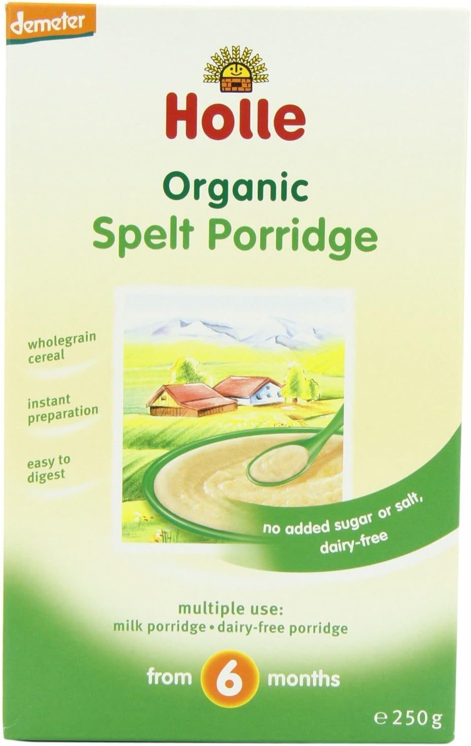 (3 PACK) - Holle - Dem Cereal Spelt Porridge | 250g | 3 PACK BUNDLE