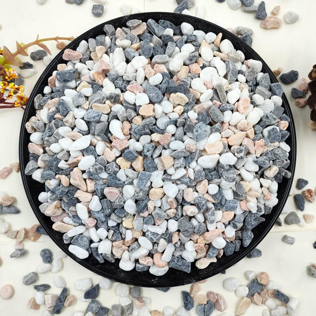 YISZM 2LB Succulent and Cactus Gravel Pebbles, 1/5 Inch Mixed Color