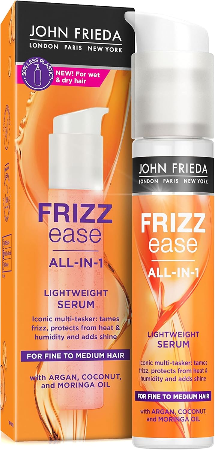 John Frieda Frizz Ease All-in-1 Lightweight Serum 50ml, Light Hair Serum for Fine to Medium Hair