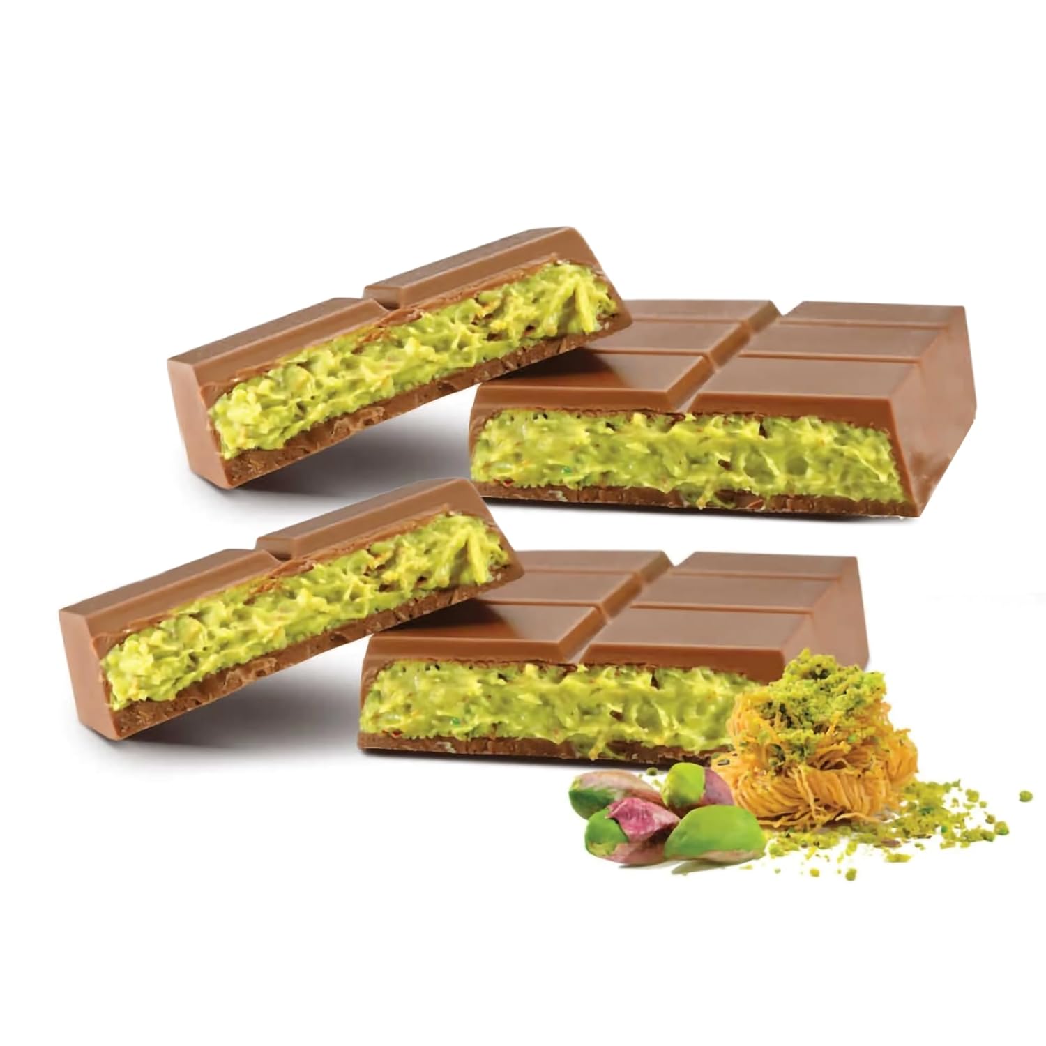 Dubai Chocolate Bar Pistachio Knafeh – Premium Milk Chocolate with Roasted Pistachios and Crispy Knafeh, 6.34 oz (180gr)