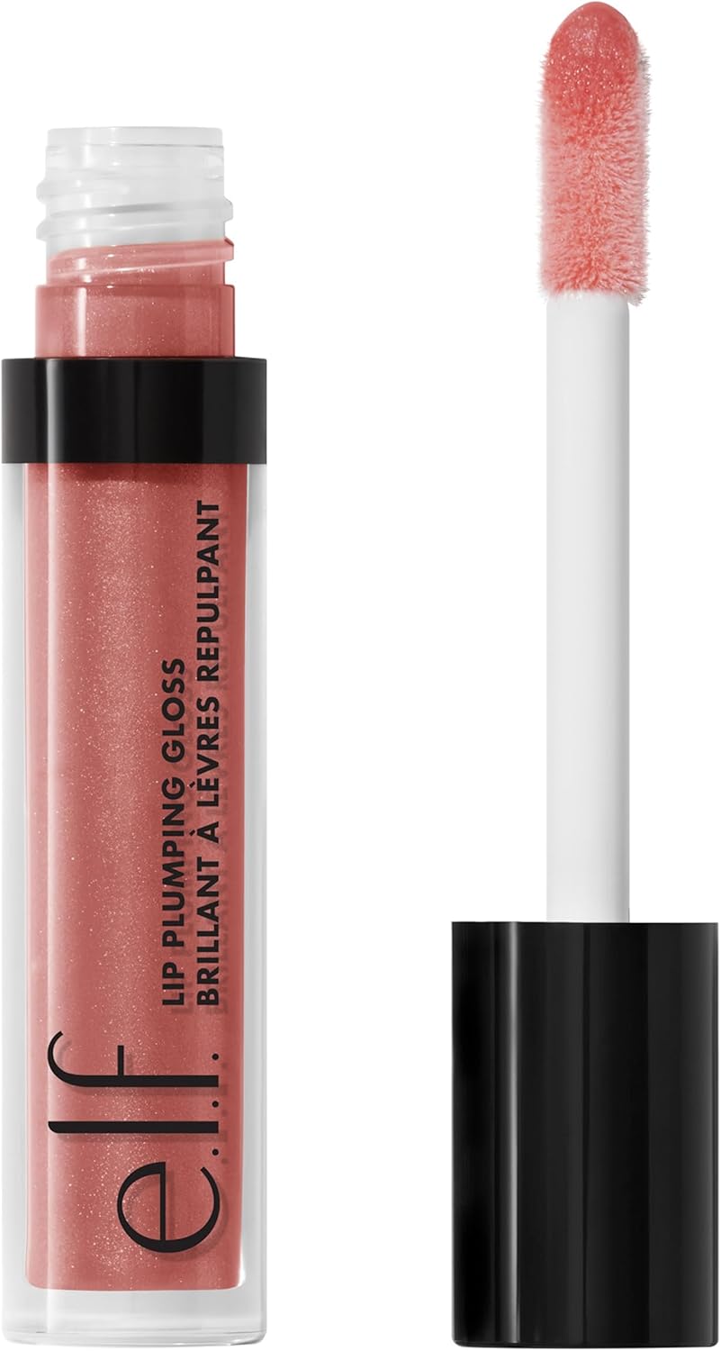 e.l.f. Lip Plumping Gloss, High-Shine Sheer Colour, Hydrates & Creates Fuller Lips With Vitamin E, Vegan & Cruelty-Free, Sweet Talker
