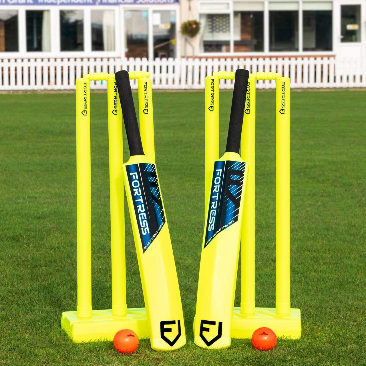 FORTRESS Garden Cricket Set - Available in 3 Sizes | Full Set or Half Set | Lightweight Cricket Equipment